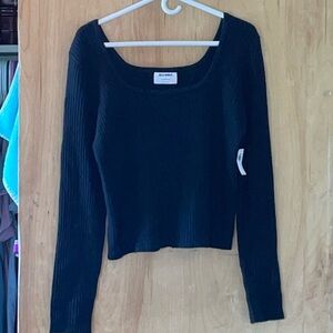 *NWT* Square neck cropped sweater